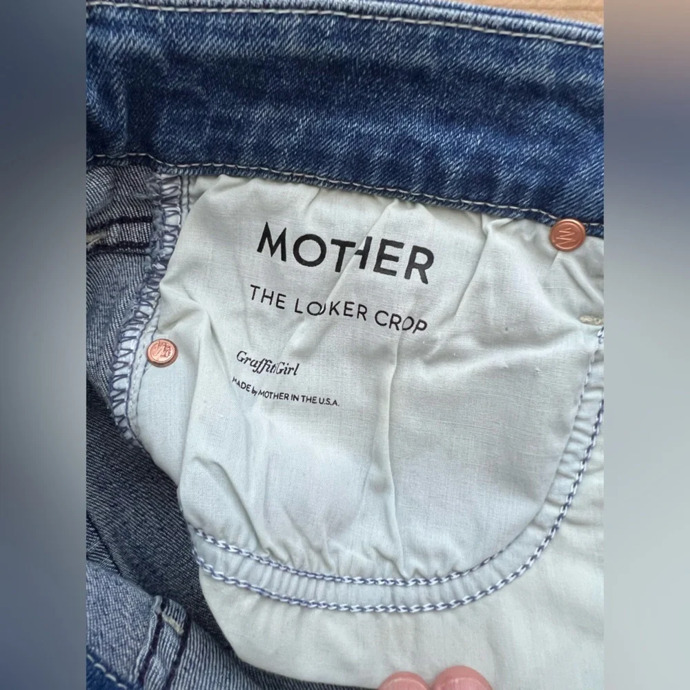 Mother The Looker Crop In Graffiti Girl Size 29 New - Picture 11 of 12